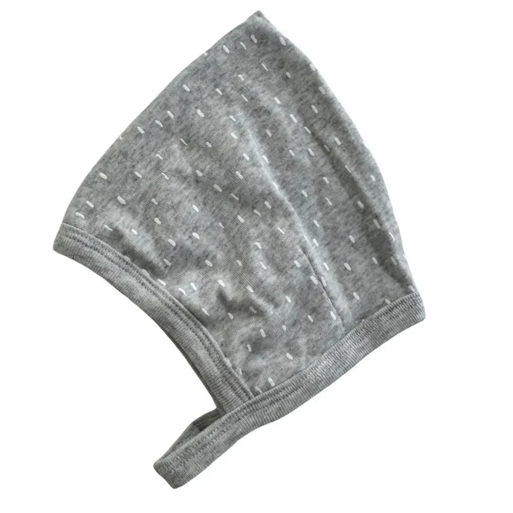 Cloud Island Gray Spotted Dash Elf Hat Basic Bonnet Size 0-6 Months Cotton